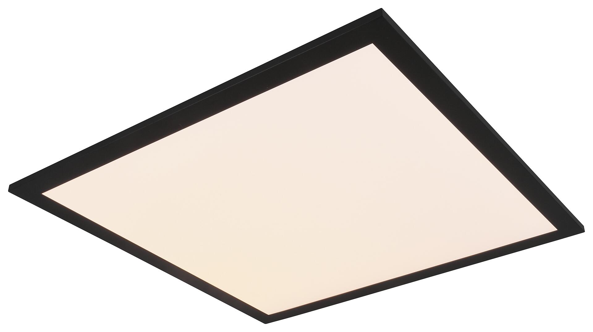 Reality Deckenleuchte Alpha schwarz Metall B/H/T: ca. 45x5x45 cm