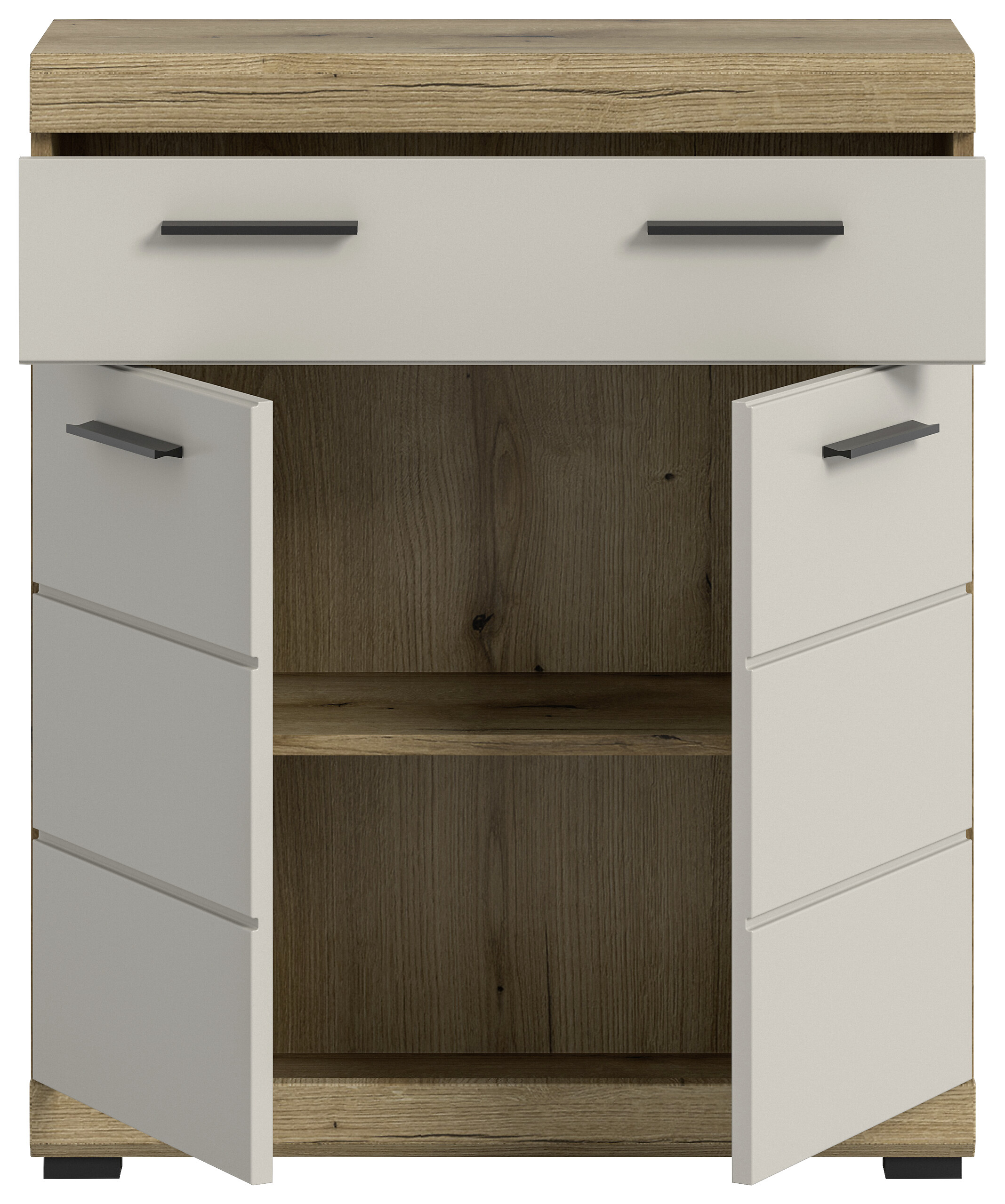 Badhochschrank Scout Evoke Oak Nachbildung Kaschmirgrau Nachbildung B/H/T: ca. 74x88x31 cm