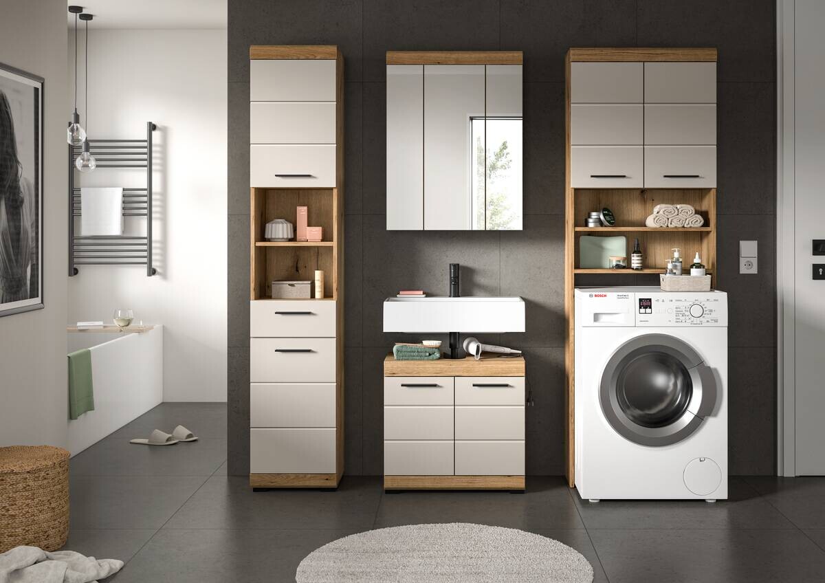 Badezimmer-Set Scout Evoke Oak Nachbildung Kaschmirgrau Nachbildung B/H/T: ca. 190x191x34 cm
