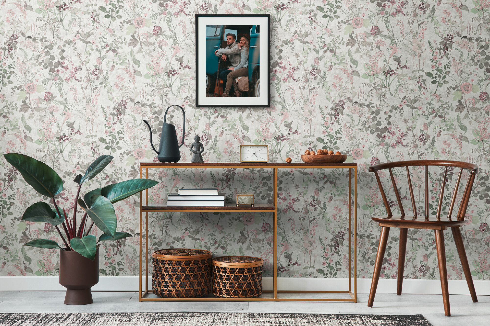 A.S.Creation Vliestapete lila grün weiß B/H/D: ca. 53x1005x8,5 cm