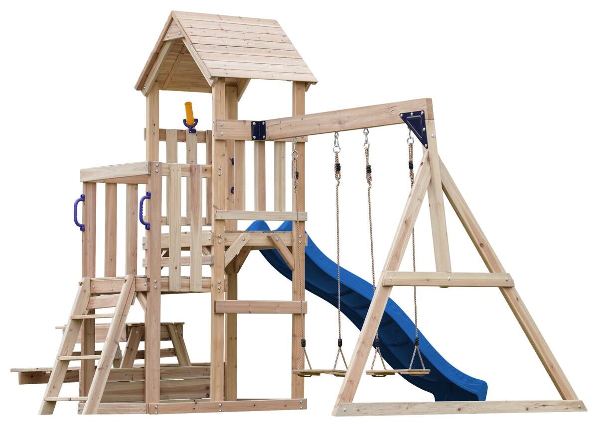 AXI Spielturm Mette blau B/H/L: ca. 366x267x383 cm