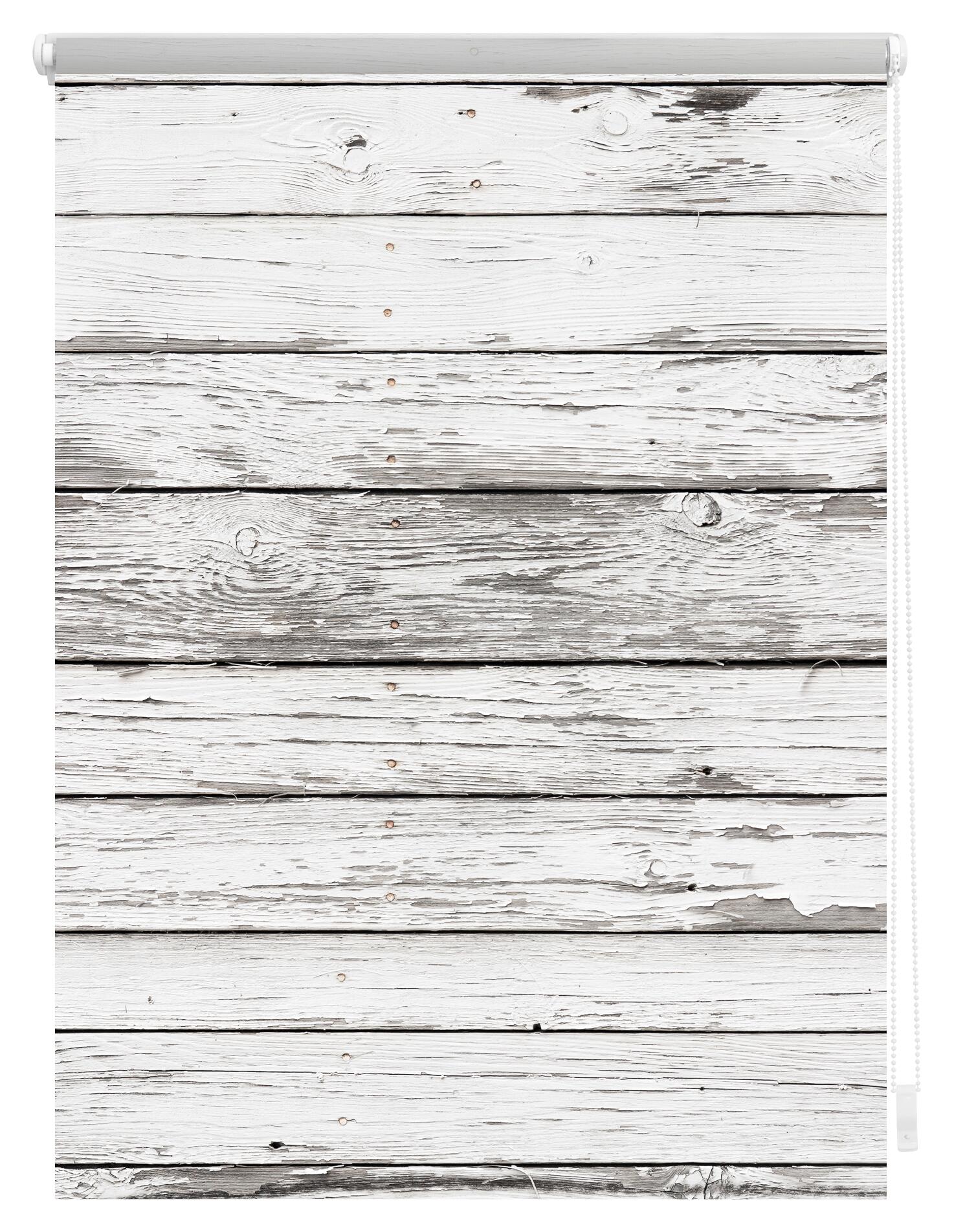 LICHTBLICK Rollo Bretter Vintage weiß B/L: ca. 70x150 cm