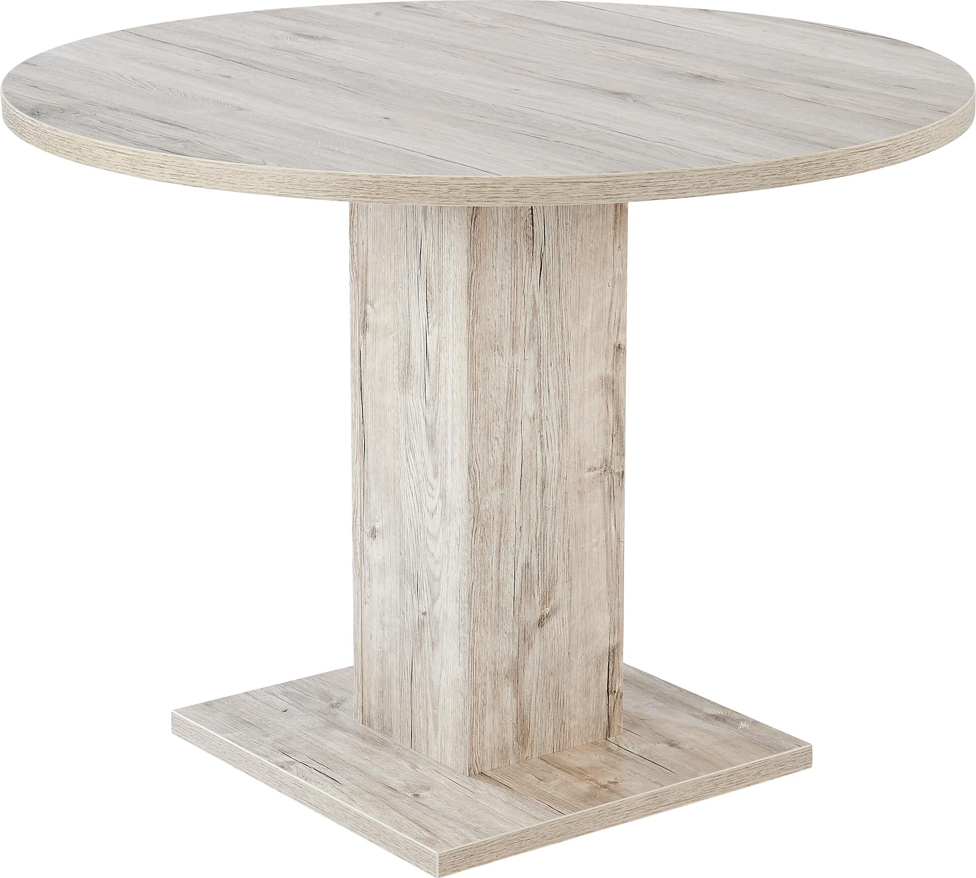 Esstisch Leo Eiche Sherwood Nachbildung B/H/T/D: ca. 100x75x100x100 cm