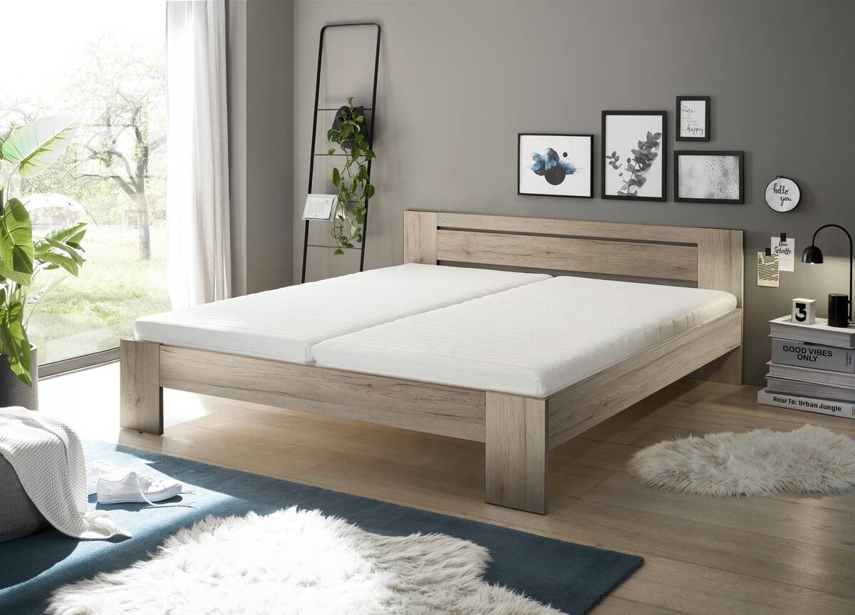 Futonbett Cannes Eiche San-Remo Nachbildung Liegefläche B/L: ca. 180x200 cm