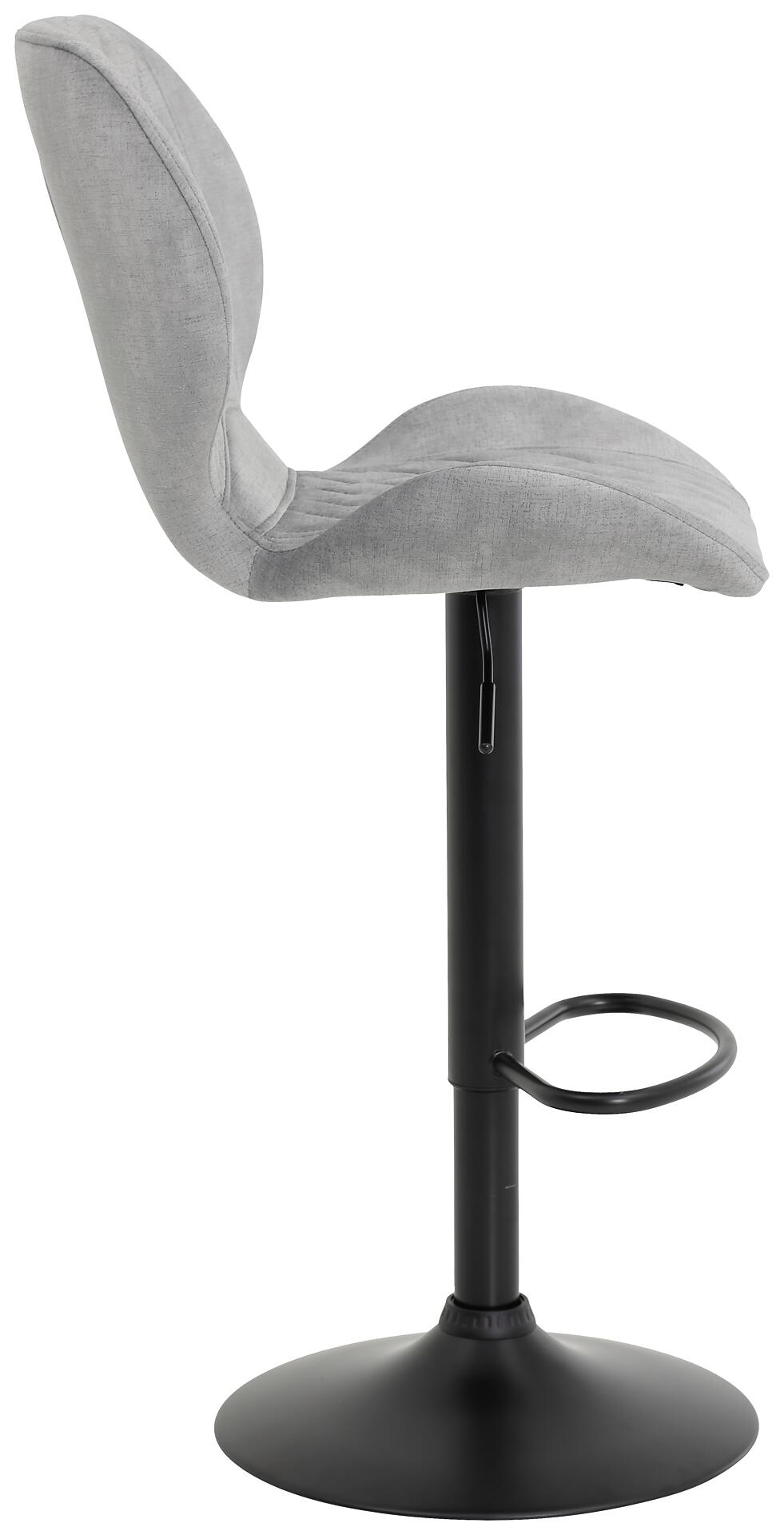 Barhocker Laila 2er Set grau Vintage Samtoptik B/H/T: ca. 42x117x51 cm