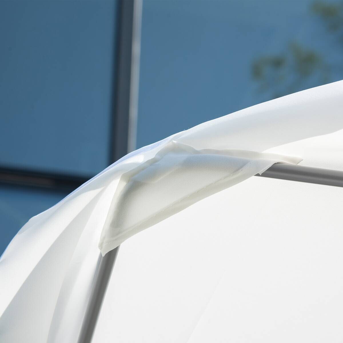 Outsunny Doppel-Liege cremeweiß Polyester B/H/L: ca. 175x134x200 cm