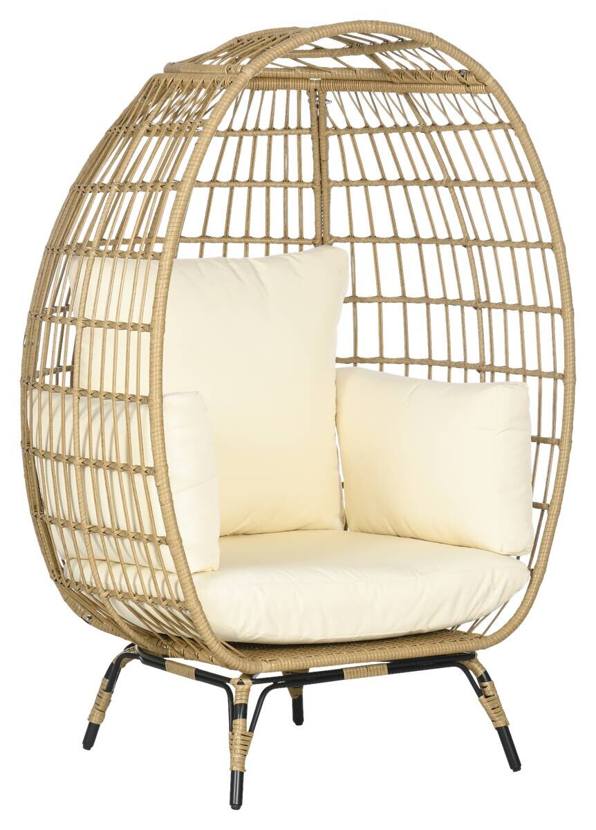 Outsunny Gartensessel khaki Polypropylen B/H/L: ca. 90x105x148 cm Outsunny Gartensessel khaki Polypropylen B/H/L: ca. 90x105x148 cm