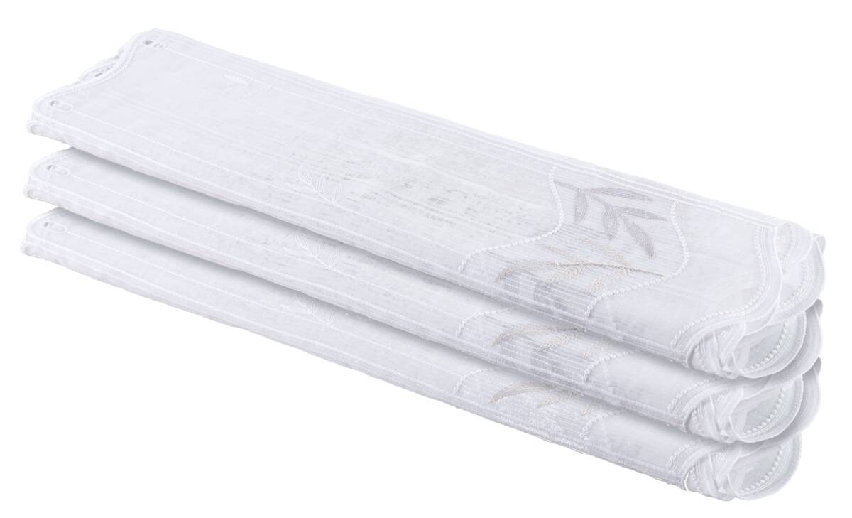 Scheibengardinen-Meterware Isabel weiß H: ca. 60 cm