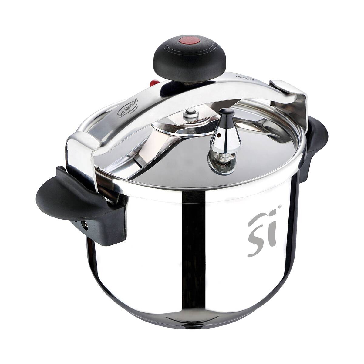 SAN IGNACIO Schnellkochtopf Córdoba silber Edelstahl B/H/L: ca. 26,7x25,8x29,8 cm