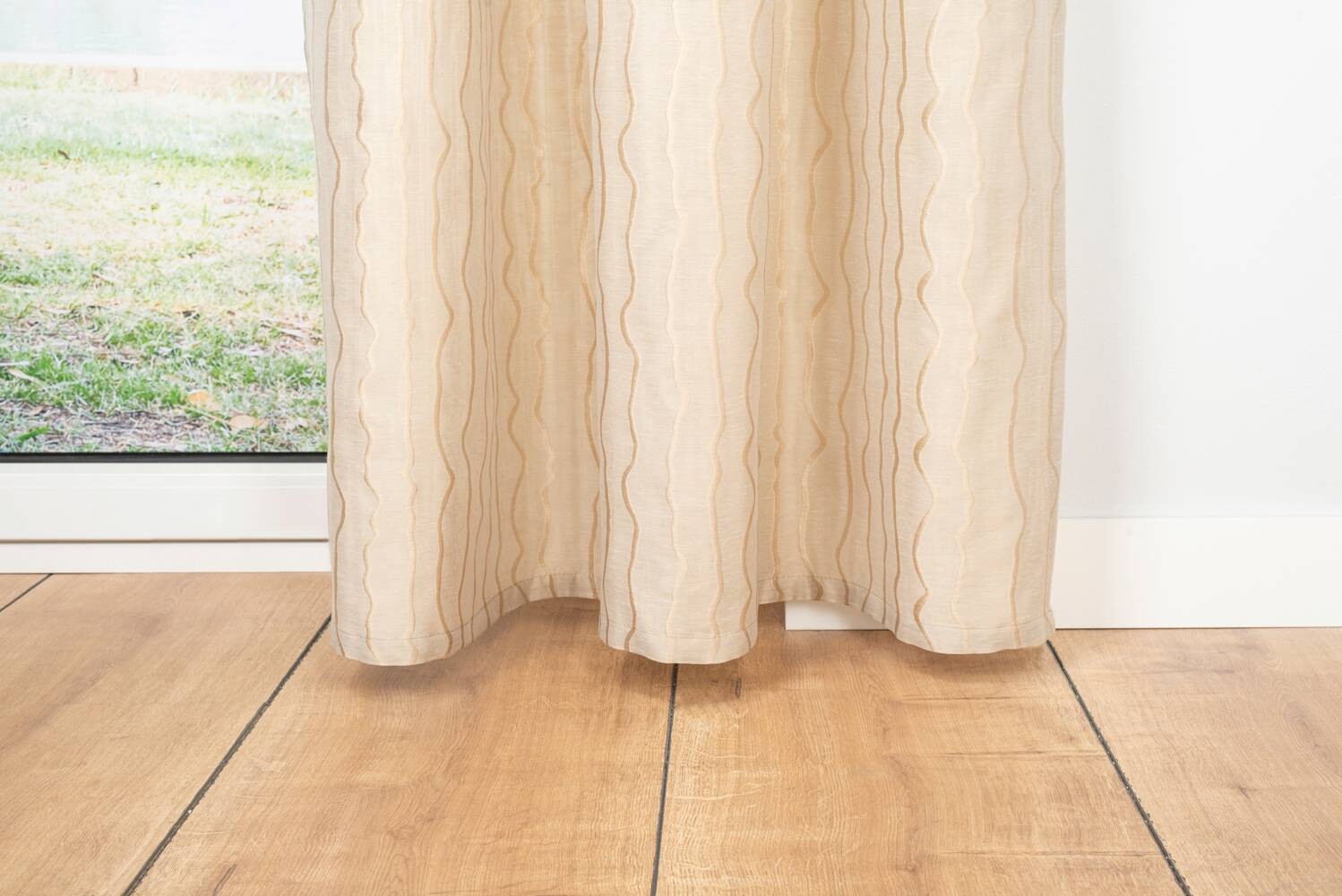 Ösenvorhang 2er Pack Stream sand B/L: ca. 135x245 cm