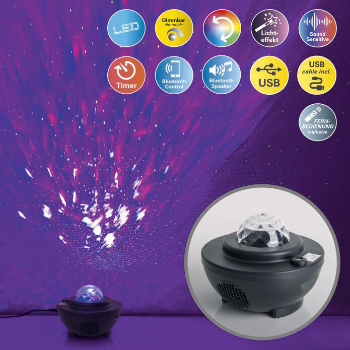 Näve Leuchten Water LED Projector NV5273261 schwarz Kunststoff B/H: ca. 16,2x16,2 cm