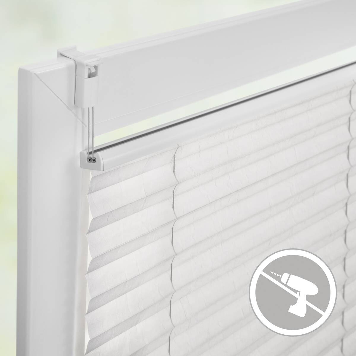 LICHTBLICK Spannplissee weiß B/L: ca. 50x130 cm