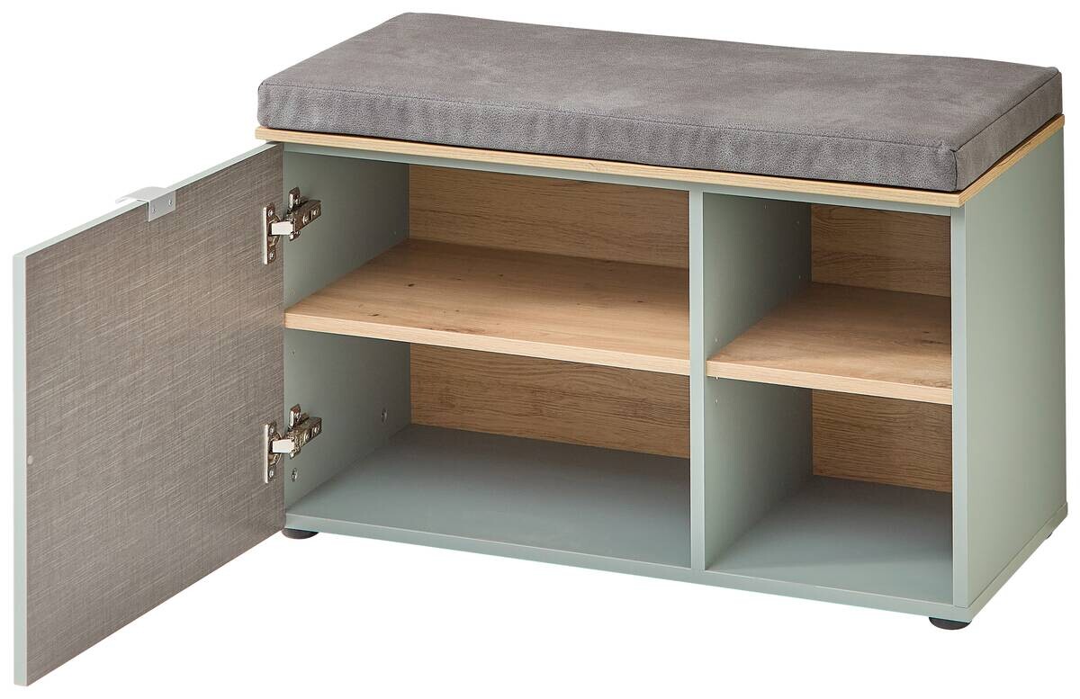 Sitzbank Bari salbei Eiche Artisan Nachbildung B/H/T: ca. 78x50x38 cm