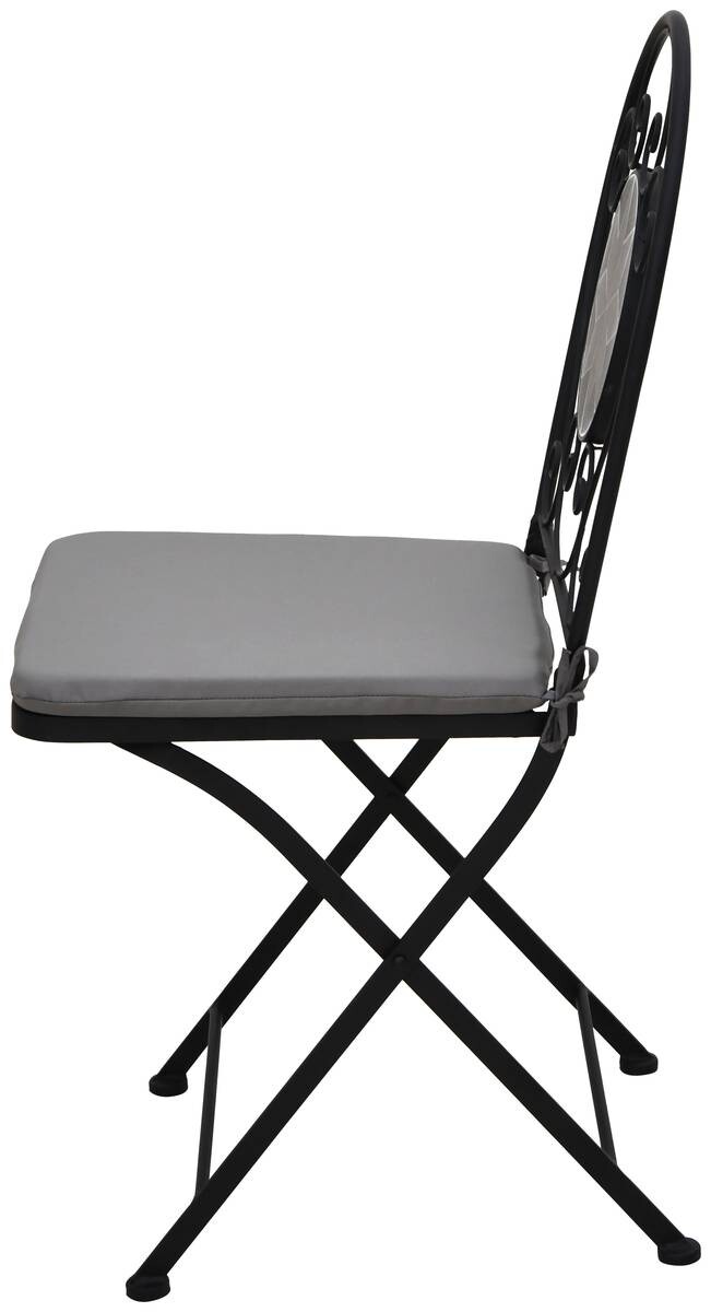 POCOline Gartenstuhl Mosaik schwarz Stahl B/H/L: ca. 45x88x40 cm