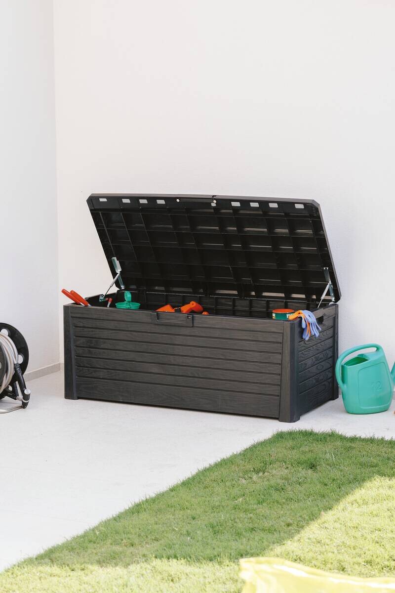Toomax Aufbewahrungsbox Florida anthrazit Kunststoff B/H/L: ca. 70x60x148 cm