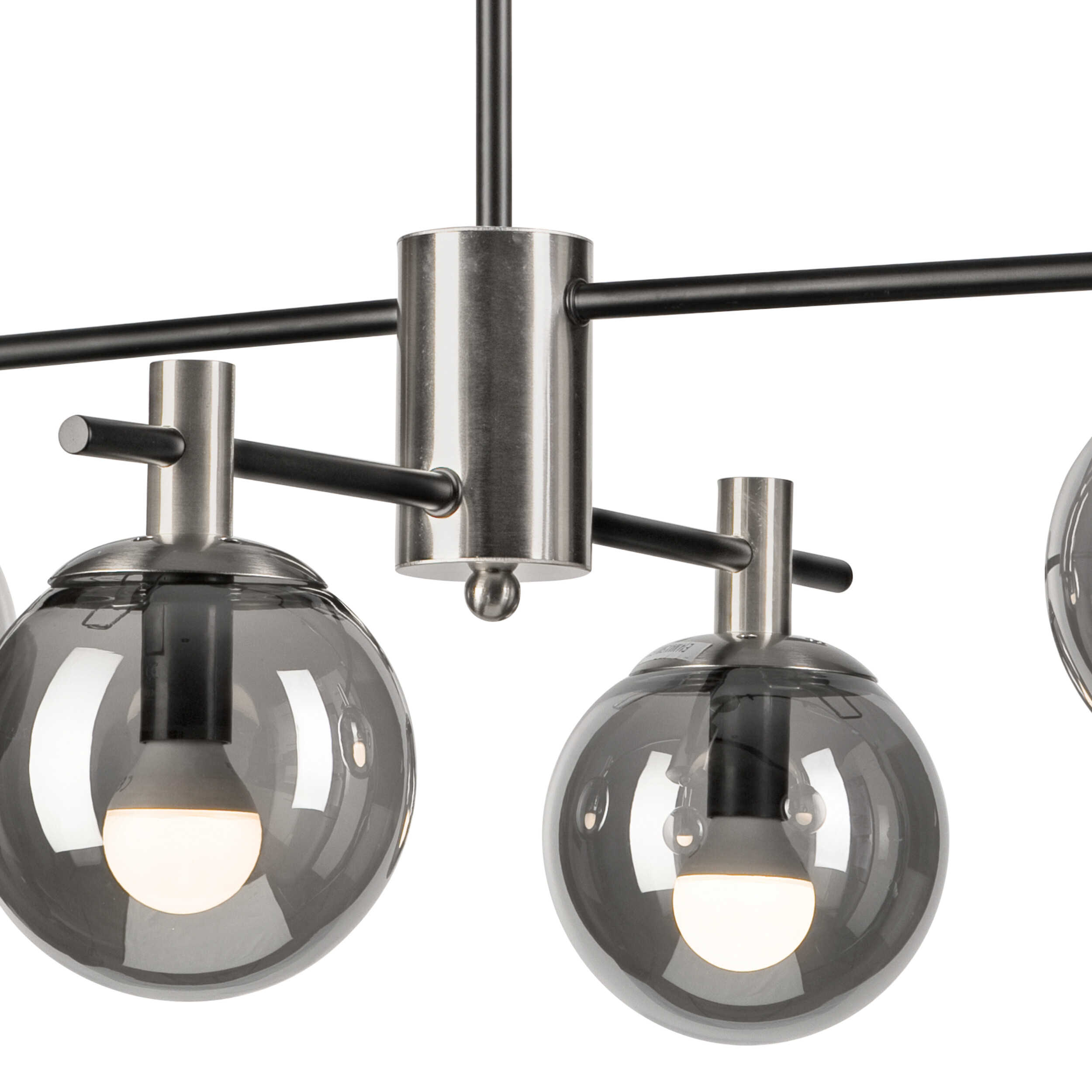 Lamkur Deckenleuchte Lilou Chrom Glas Stahl B/H/L: ca. 61x53x61 cm E14 4 Brennstellen