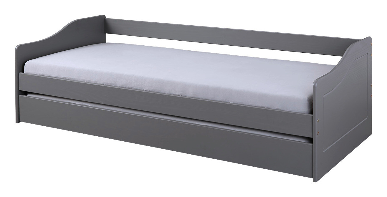 Funktionsbett Malte grau Liegefläche B/L: ca. 90x200 cm