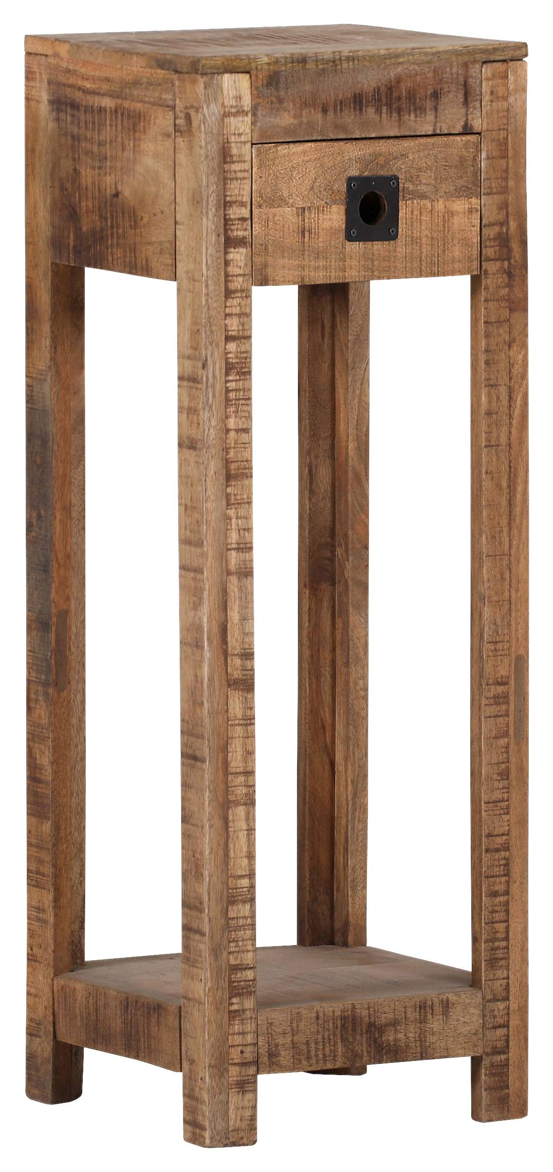 Beistelltisch Kongo sägerau natur B/H/T: ca. 28x80x28 cm