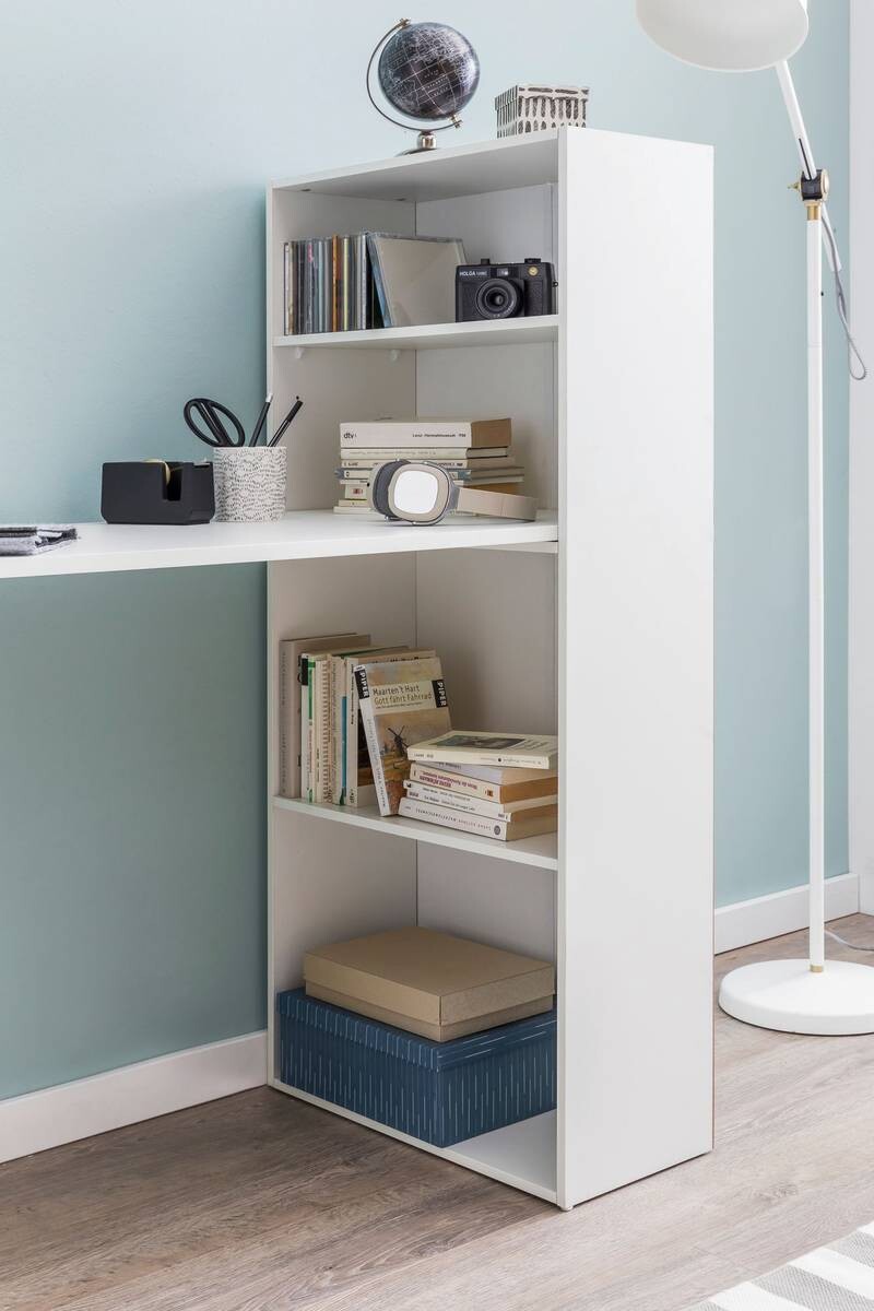 Schreibtisch weiß B/H/T: ca. 50x120x120 cm