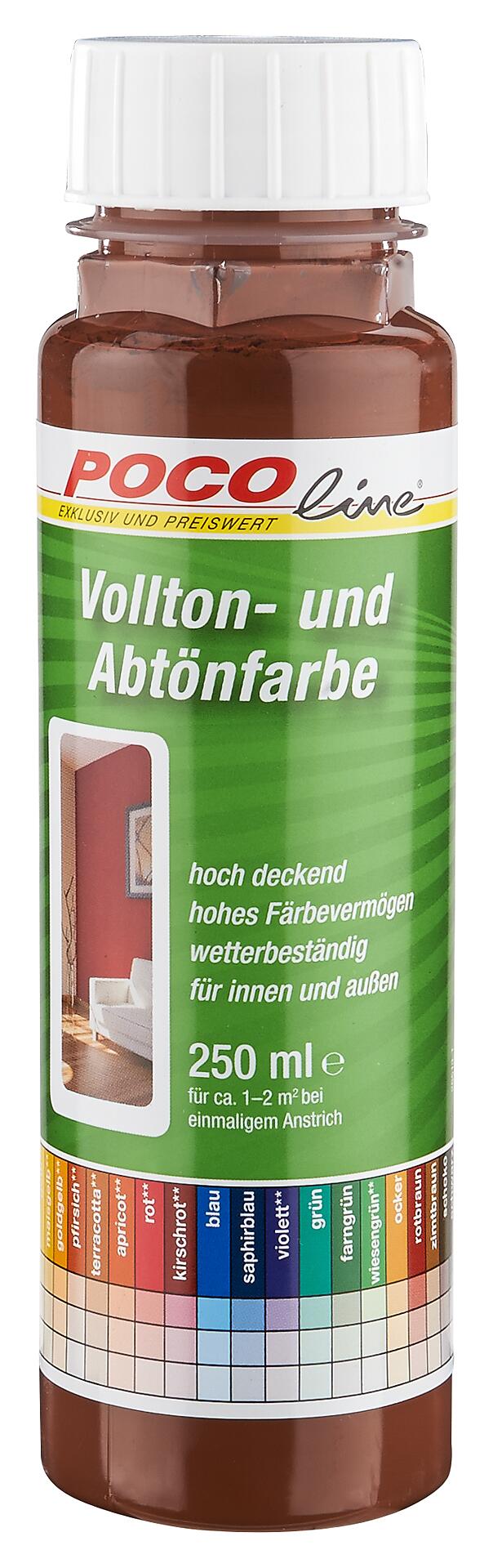 POCOline Vollton- und Abtönfarbe schoko ca. 0,25 l