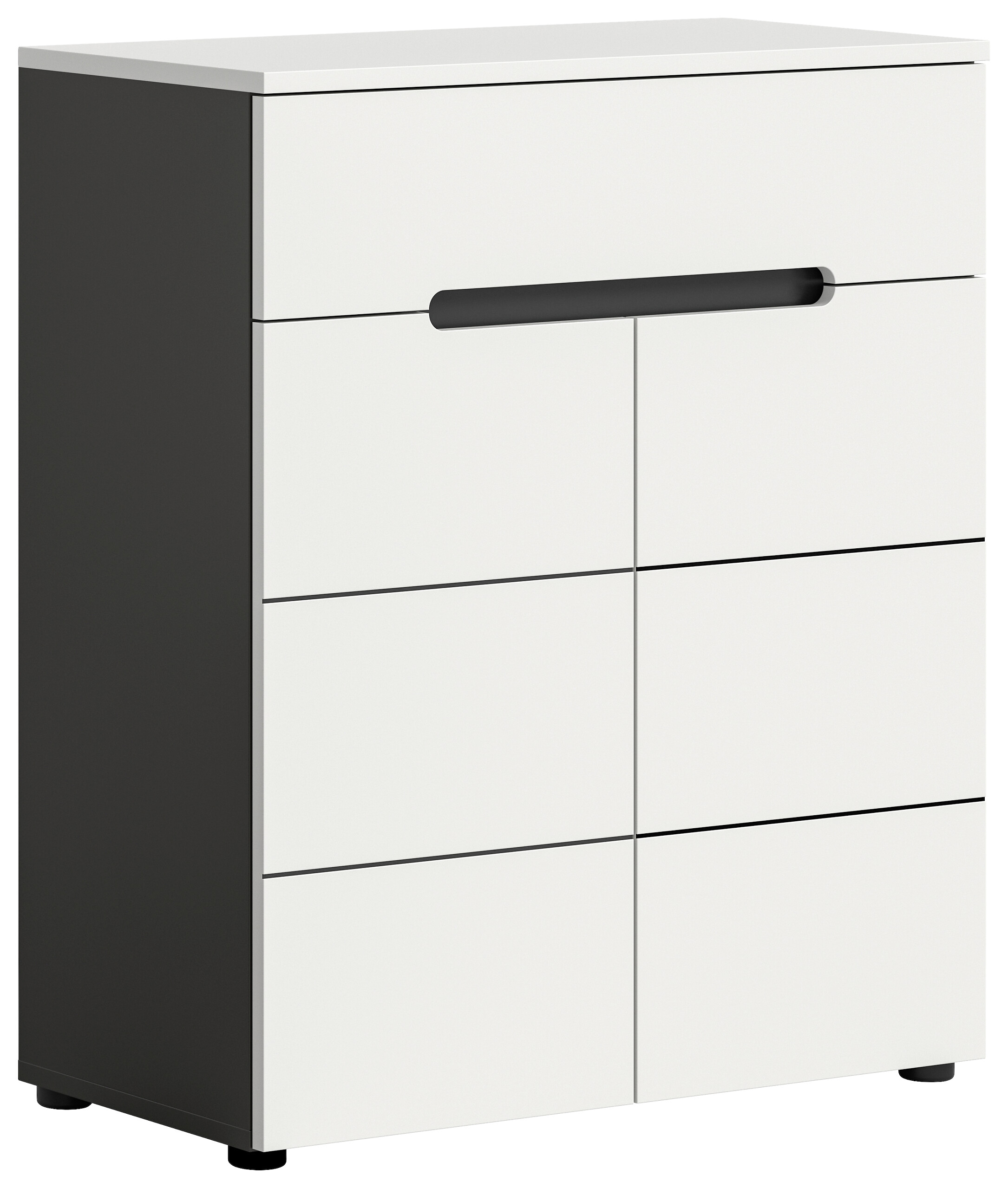 Schuhkommode Canu basaltgrau Nachbildung weiß B/H/T: ca. 80x94x37 cm Schuhkommode Canu basaltgrau Nachbildung weiß B/H/T: ca. 80x94x37 cm