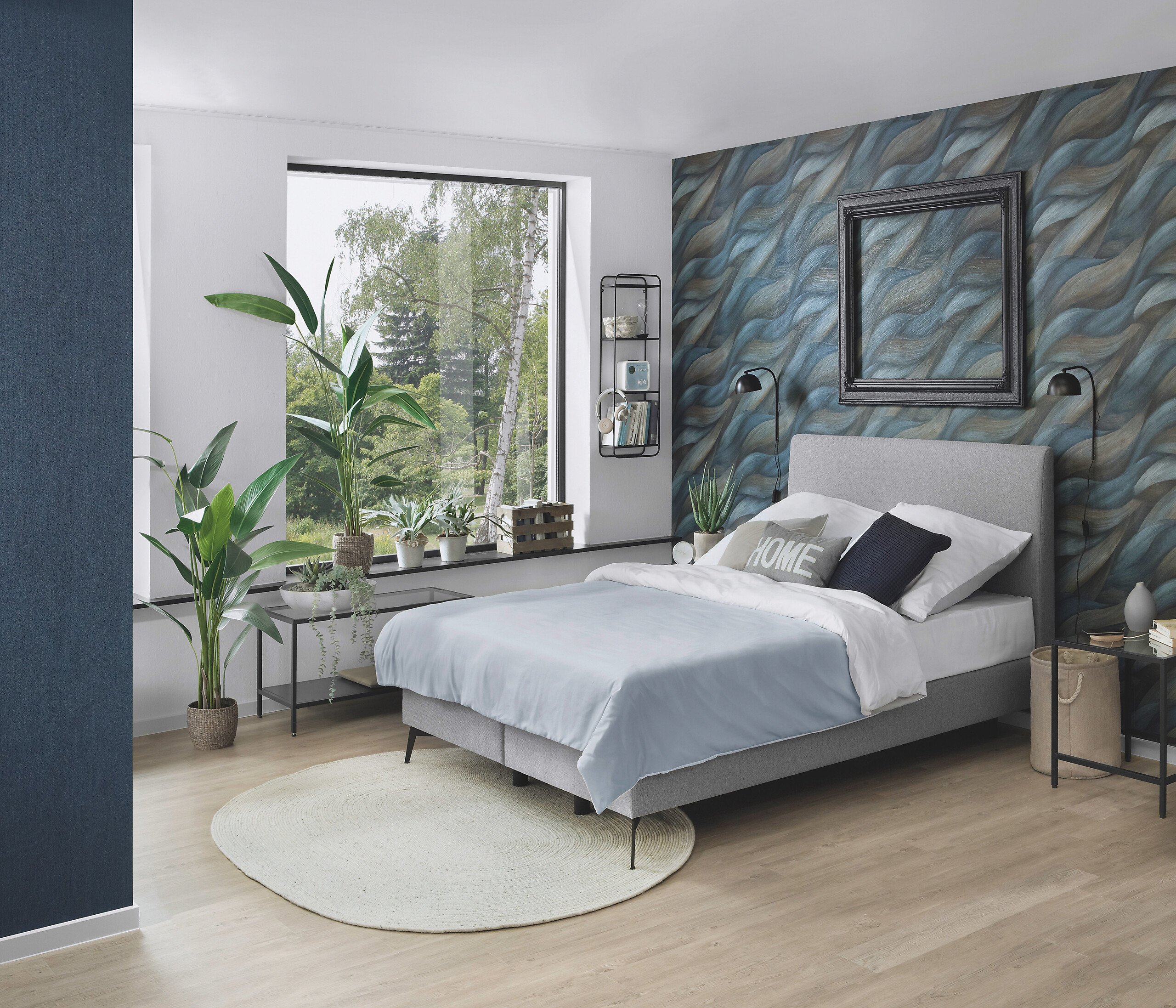 Erismann Vliestapete Grafik blau türkis B/L: ca. 53x1005 cm