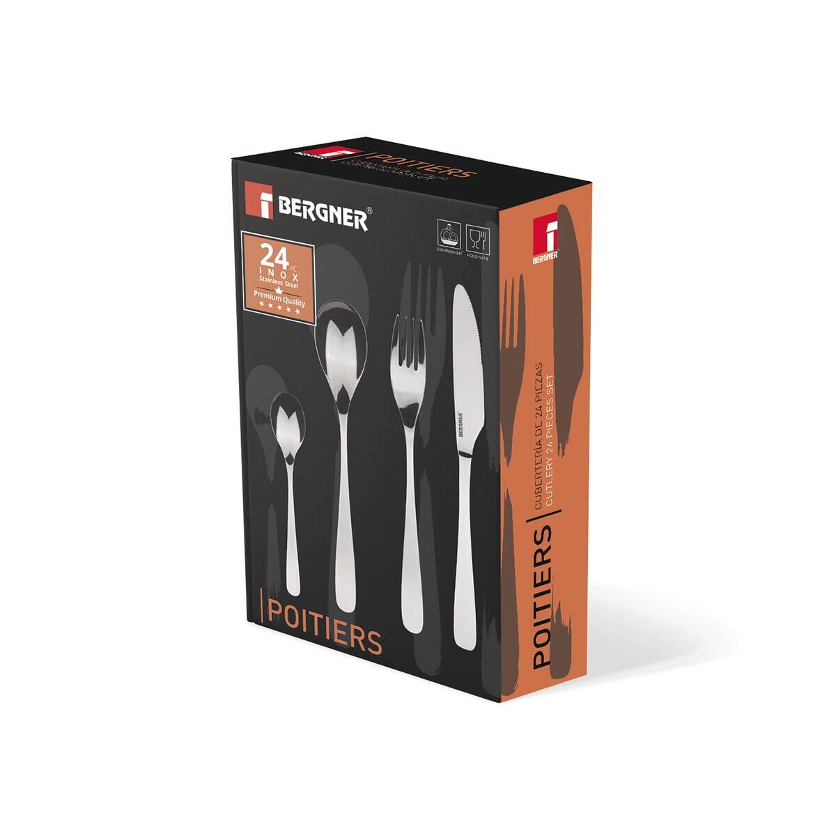 BERGNER Besteckset POITIERS silber Edelstahl 24 tlg.