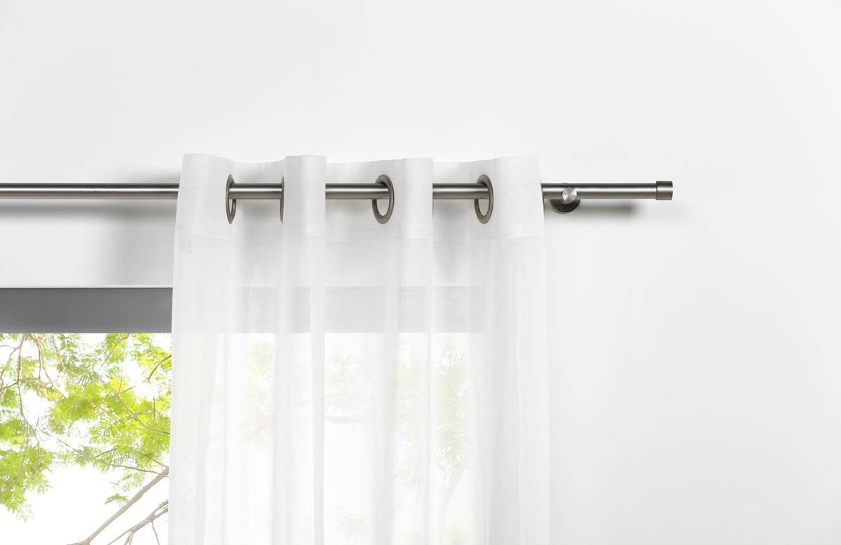 Ösenvorhang 2er Pack Pure weiß B/L: ca. 135x245 cm