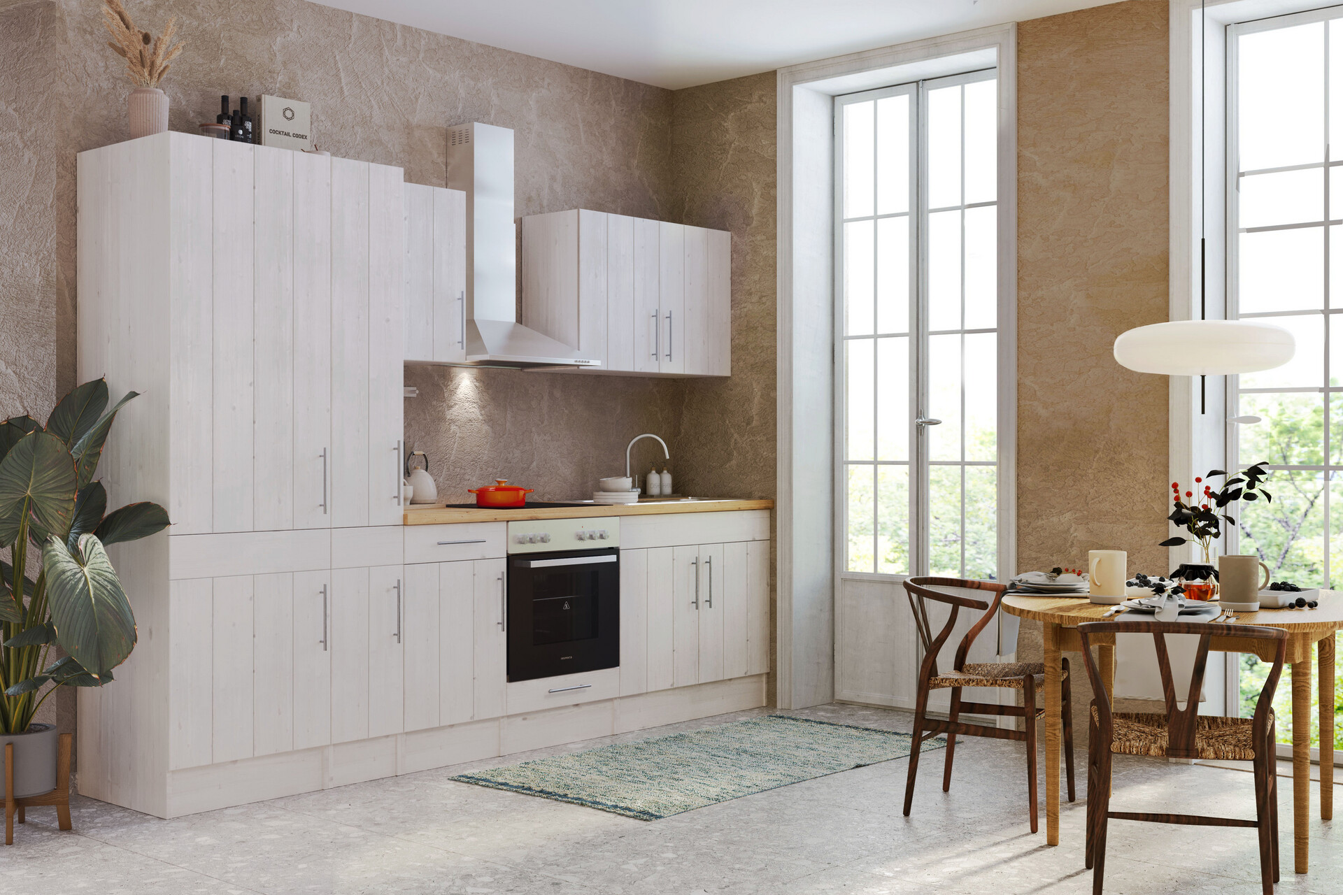 Respekta Küchenblock Premium weiß matt B/H/T: ca. 300x211x60 cm