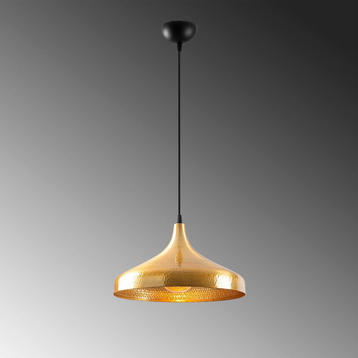 Opviq Pendelleuchte Tattoo-2645 schwarz gold B/H/T/L/D: ca. 36x118x36x36x36 cm E27 1 Brennstellen