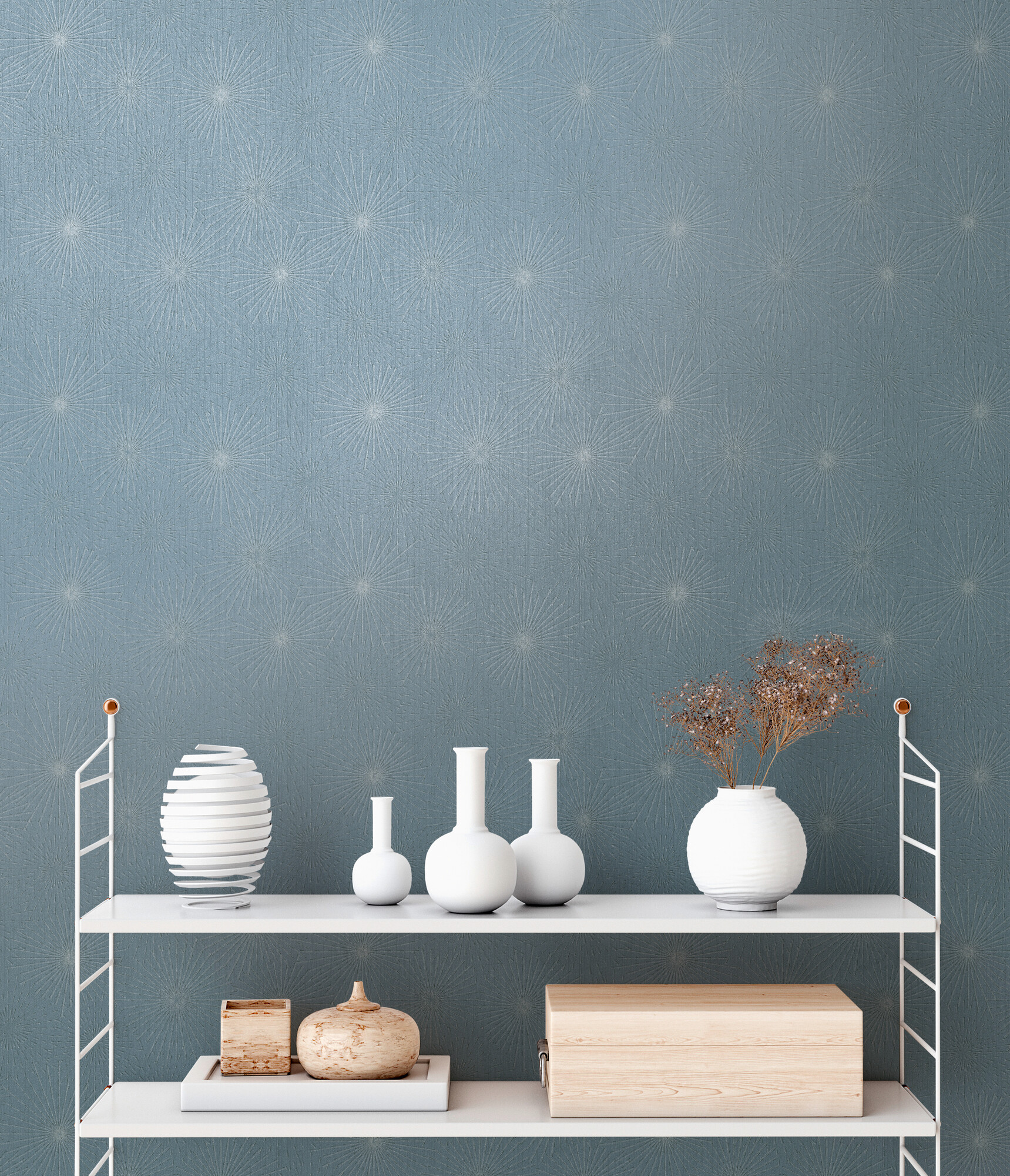 A.S.Creation Vliestapete grau blau silber B/H/D: ca. 53x1005x8,4 cm