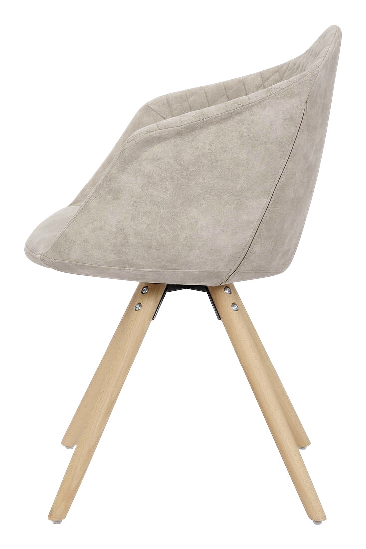 Stuhl Chadwick 100 2er creme Microfaser B/H/T: ca. 59x82x55 cm