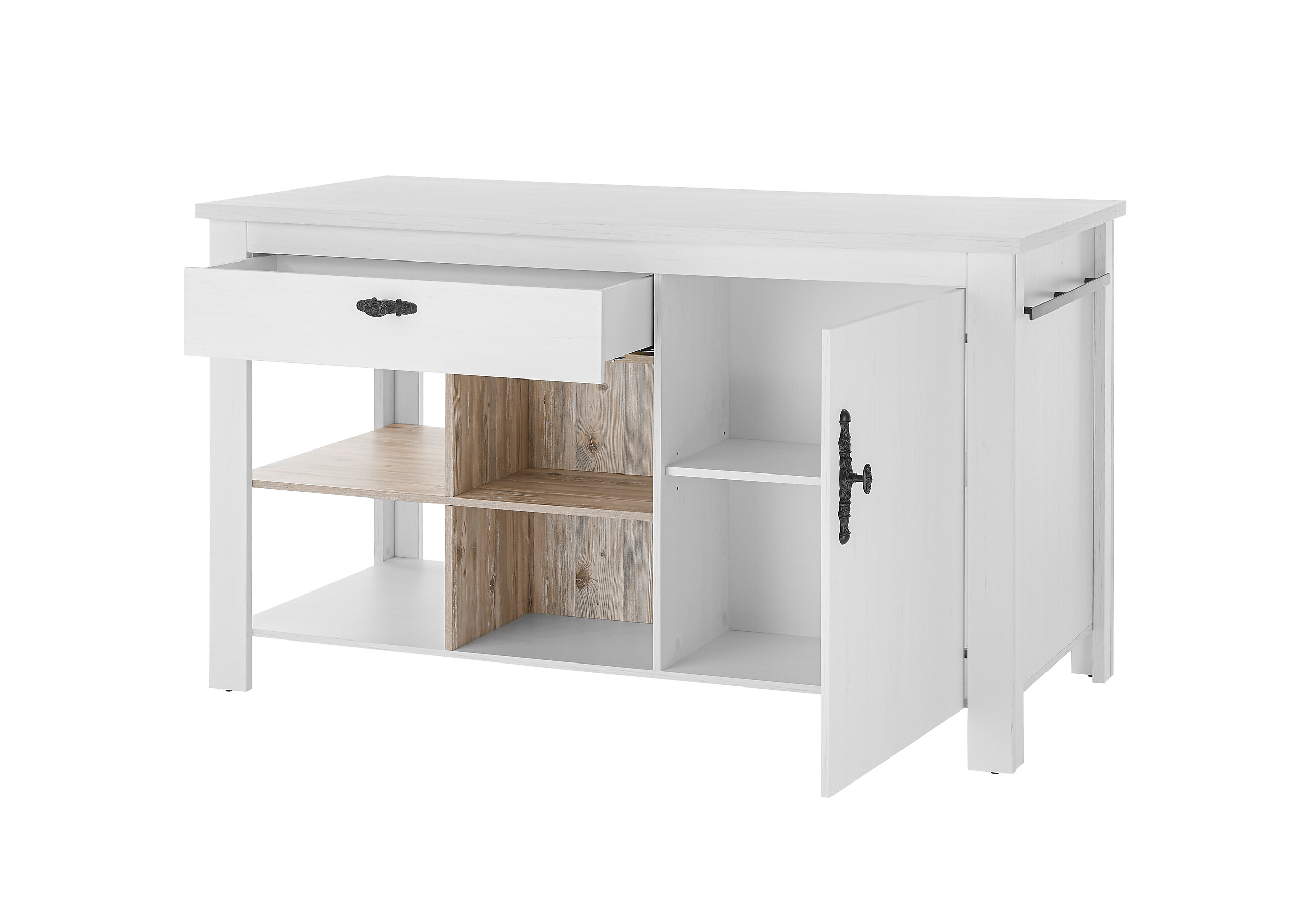 Kücheninsel Florenz weiß Pinie B/H/T: ca. 161x92x77 cm