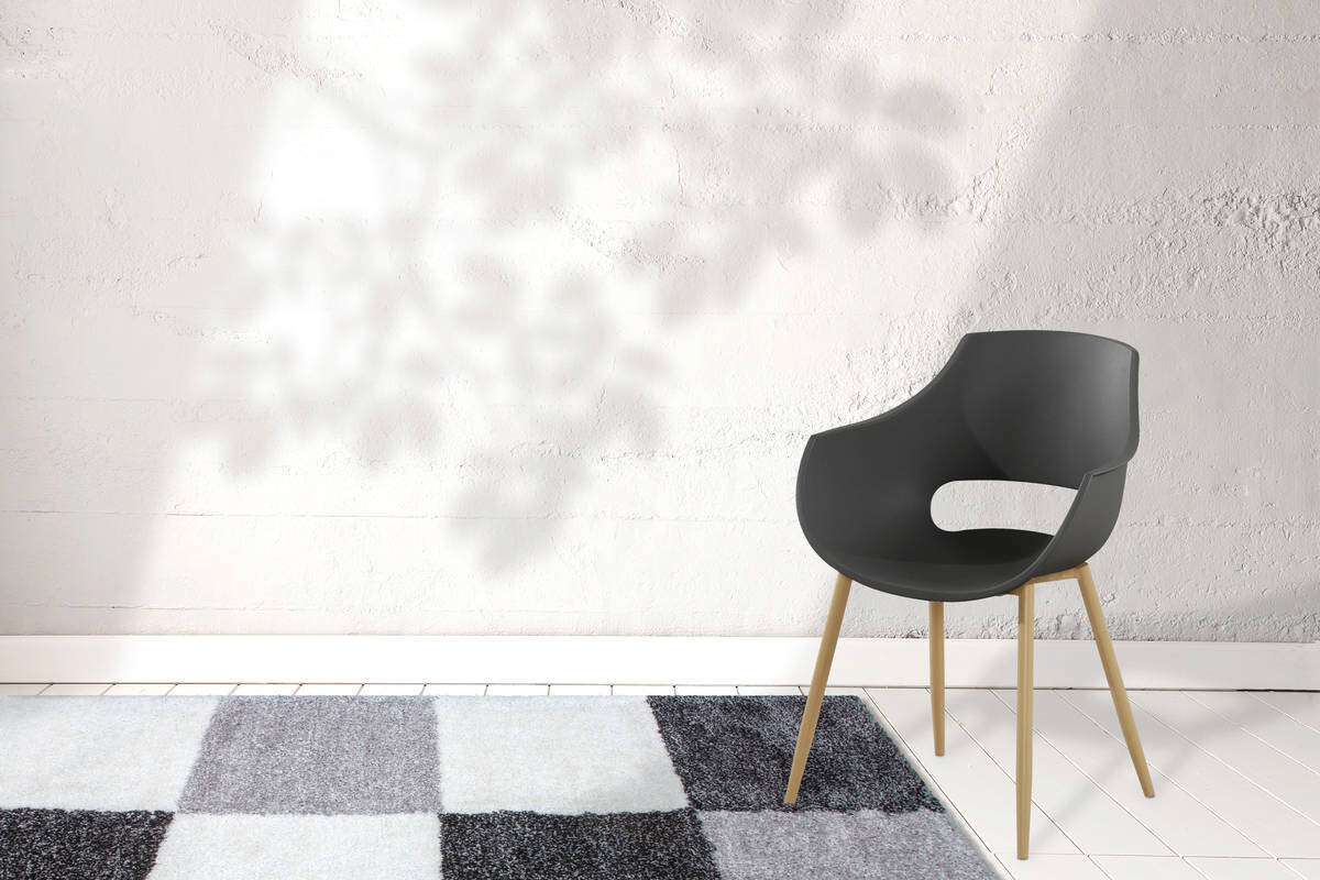 Stuhl Alice 100 2er schwarz Kunststoff B/H/T: ca. 59x85x58 cm