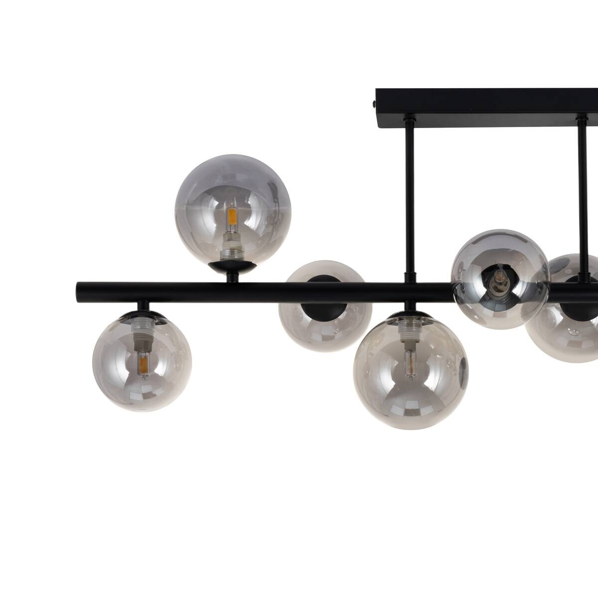 POCOline Deckenleuchte Leonardo schwarz Metall B/H/L: ca. 28,5x35x86 cm G9 9 Brennstellen