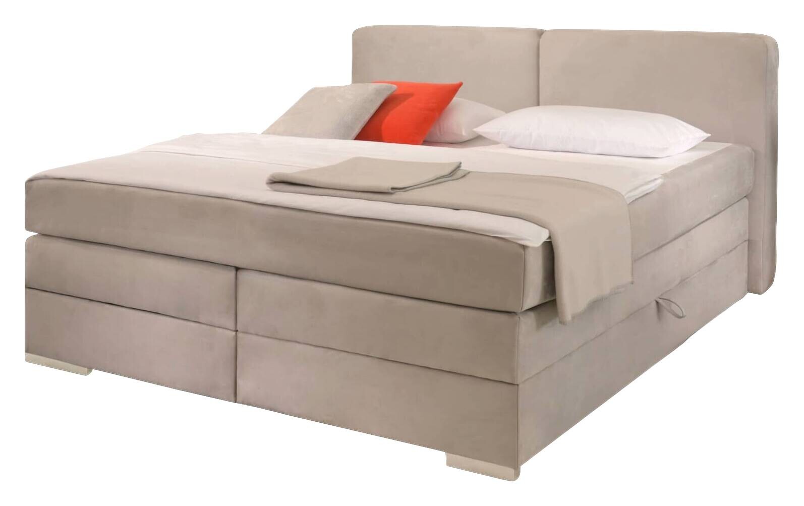 Boxspringbett Happy grau hell Liegefläche B/L: ca. 180x200 cm