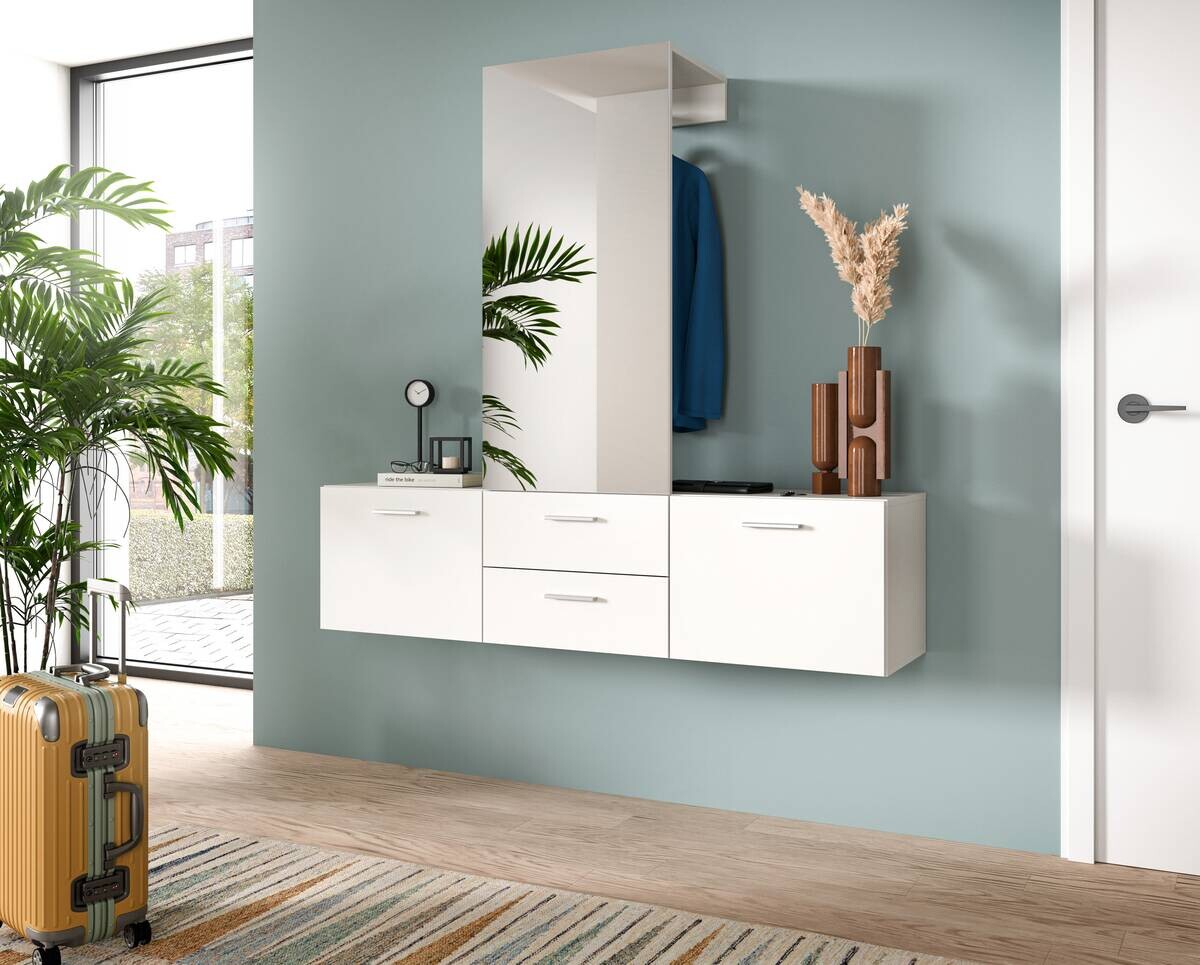 Garderobe VAGA weiß B/H/T: ca. 156x190x36 cm