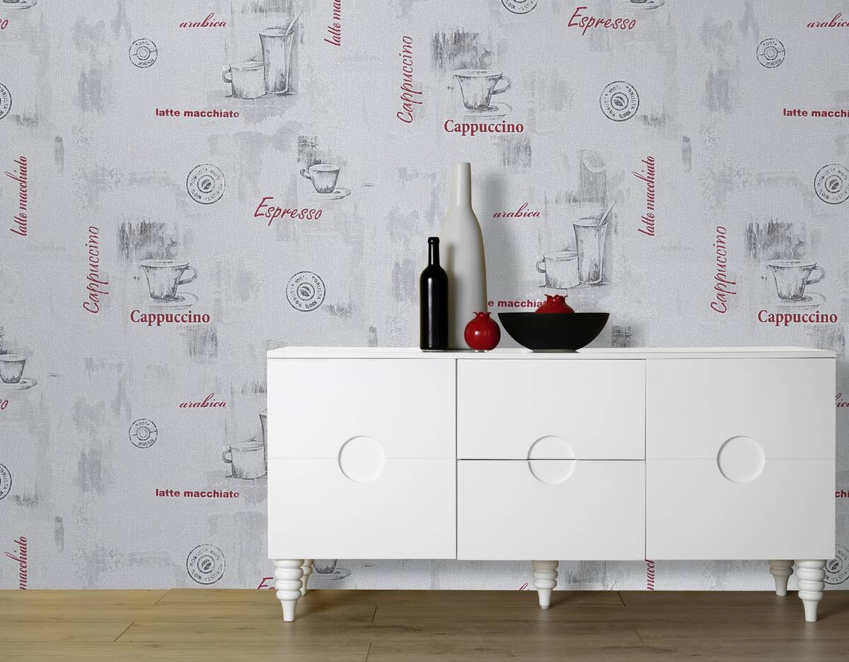 Vliestapete Kaffee grau B/L: ca. 53x1005 cm