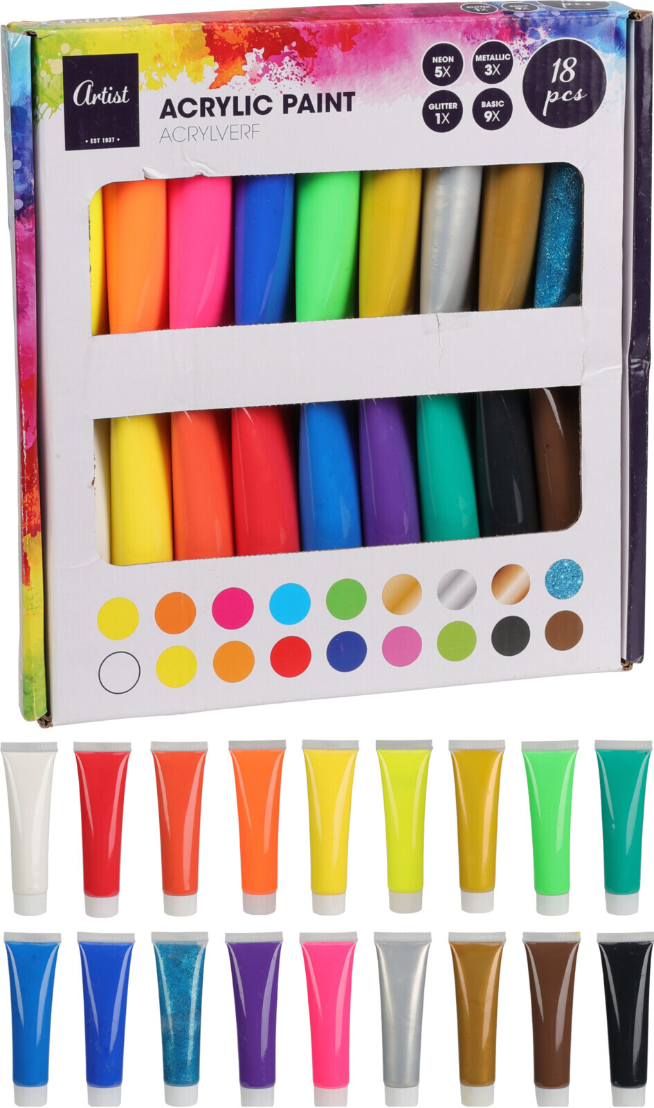 Acrylfarben-Set B/H/L: ca. 24x3x25 cm Acrylfarben-Set B/H/L: ca. 24x3x25 cm