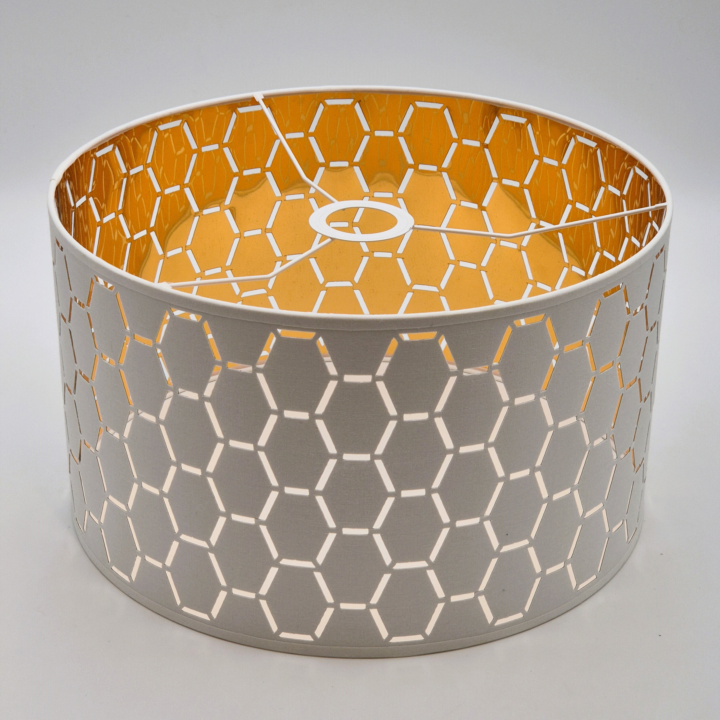 Lamkur Pendelleuchte weiß Holz B/H/L: ca. 37x23x37 cm E27 1 Brennstellen