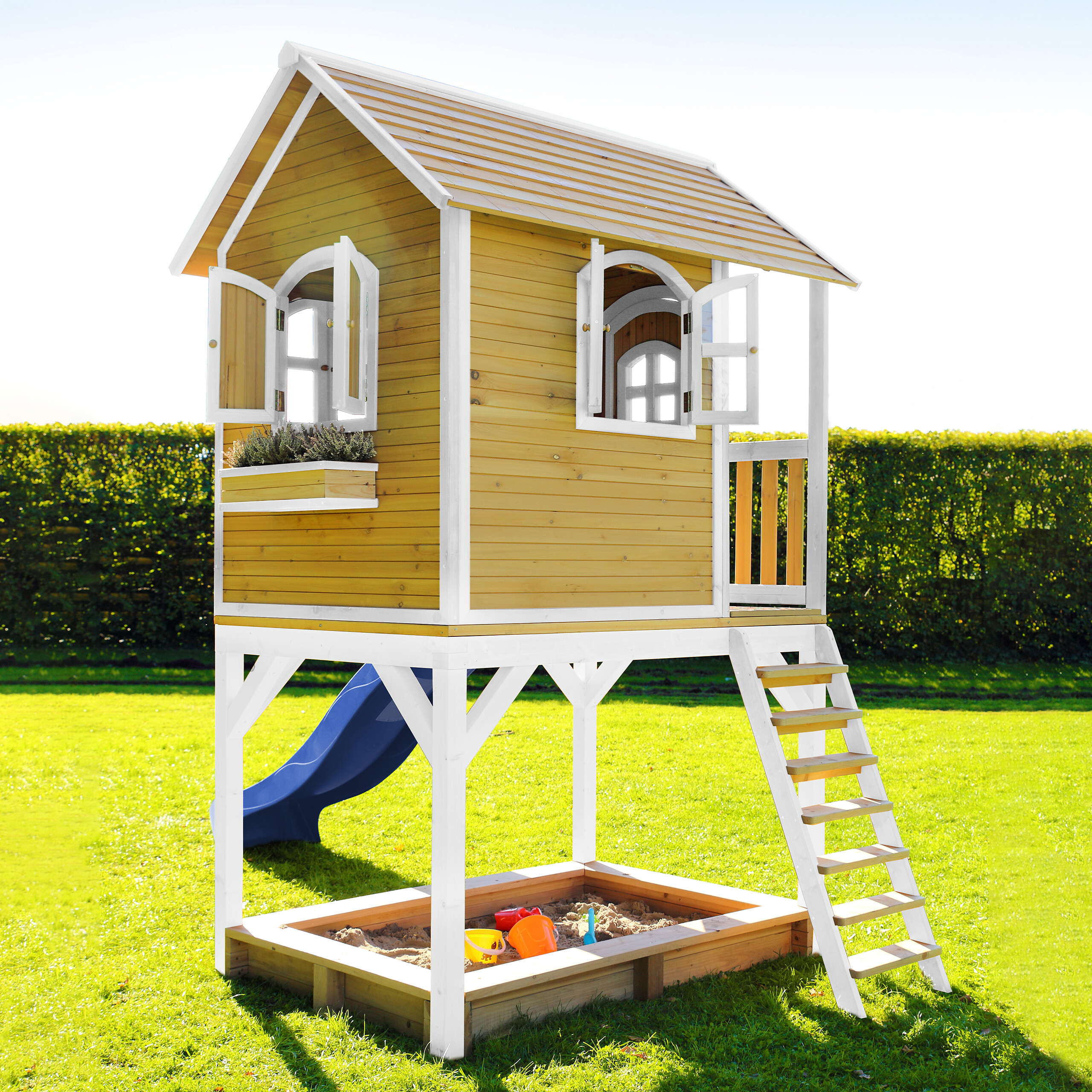 AXI Spielhaus Sarah braun B/H/L: ca. 370x291x191 cm