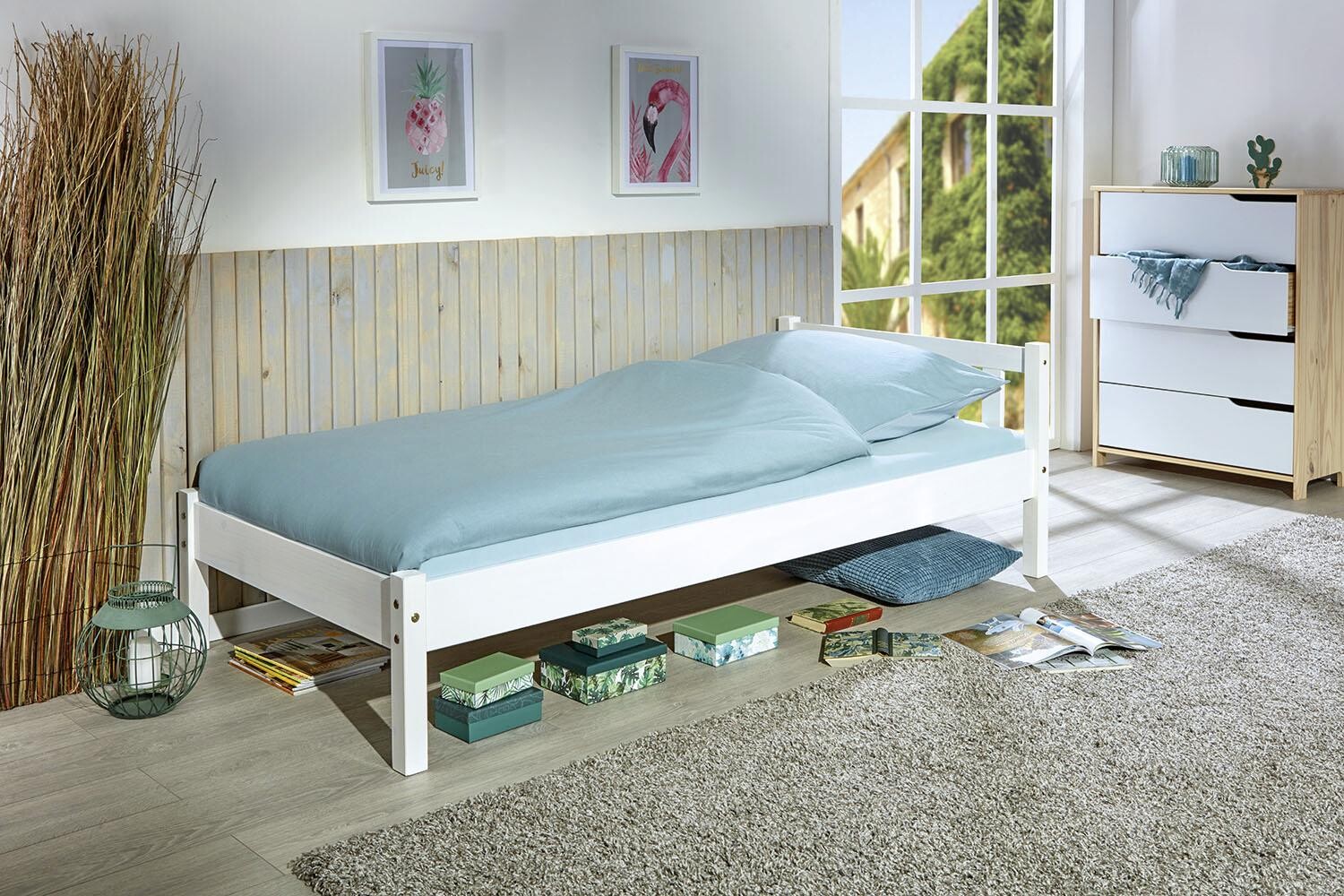 Bett Vilmar weiß Liegefläche B/L: ca. 90x200 cm