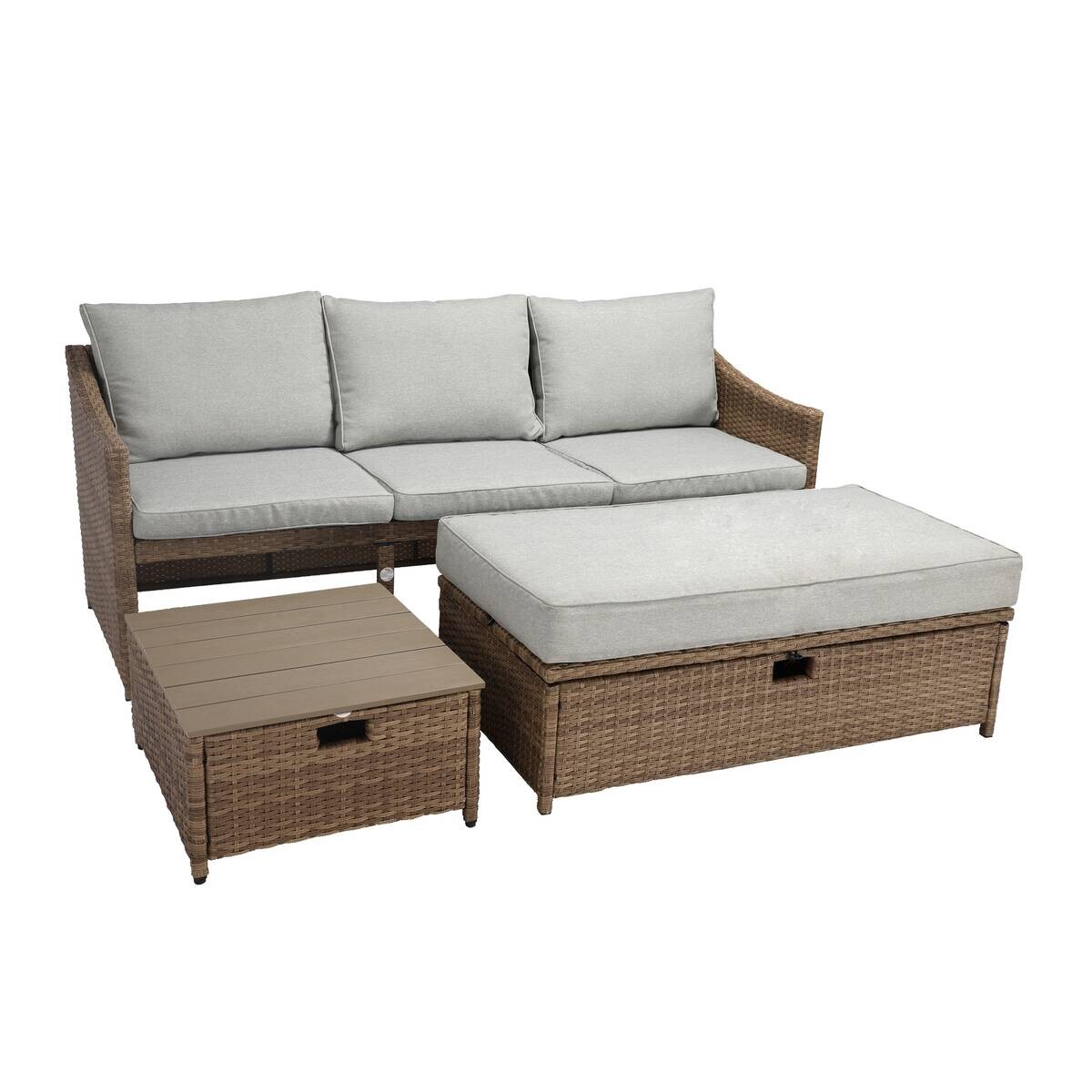 POCOline Gartensitzgruppe Anna braun Stahl