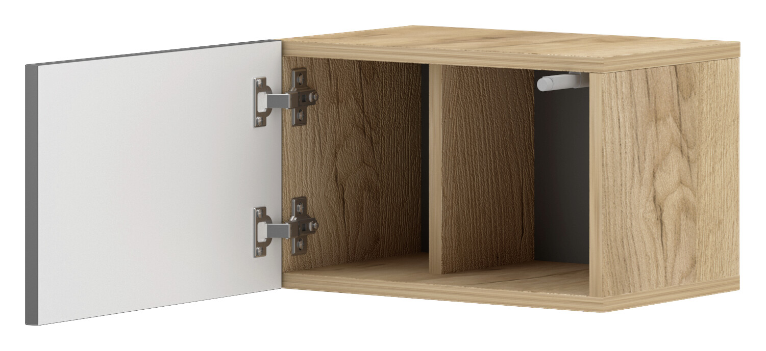 Wohnwand Barcelona Craft Eiche Nachbildung Graphit B/H/T: ca. 40x25x18 cm