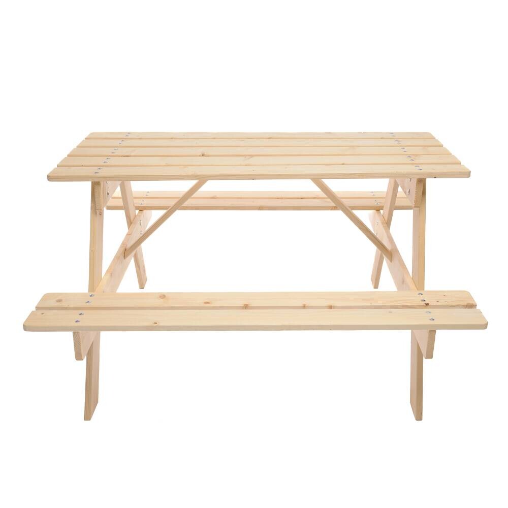 Timbela Kindersitzgarnitur M018 natur Holz B/H/L: ca. 90x50x90 cm
