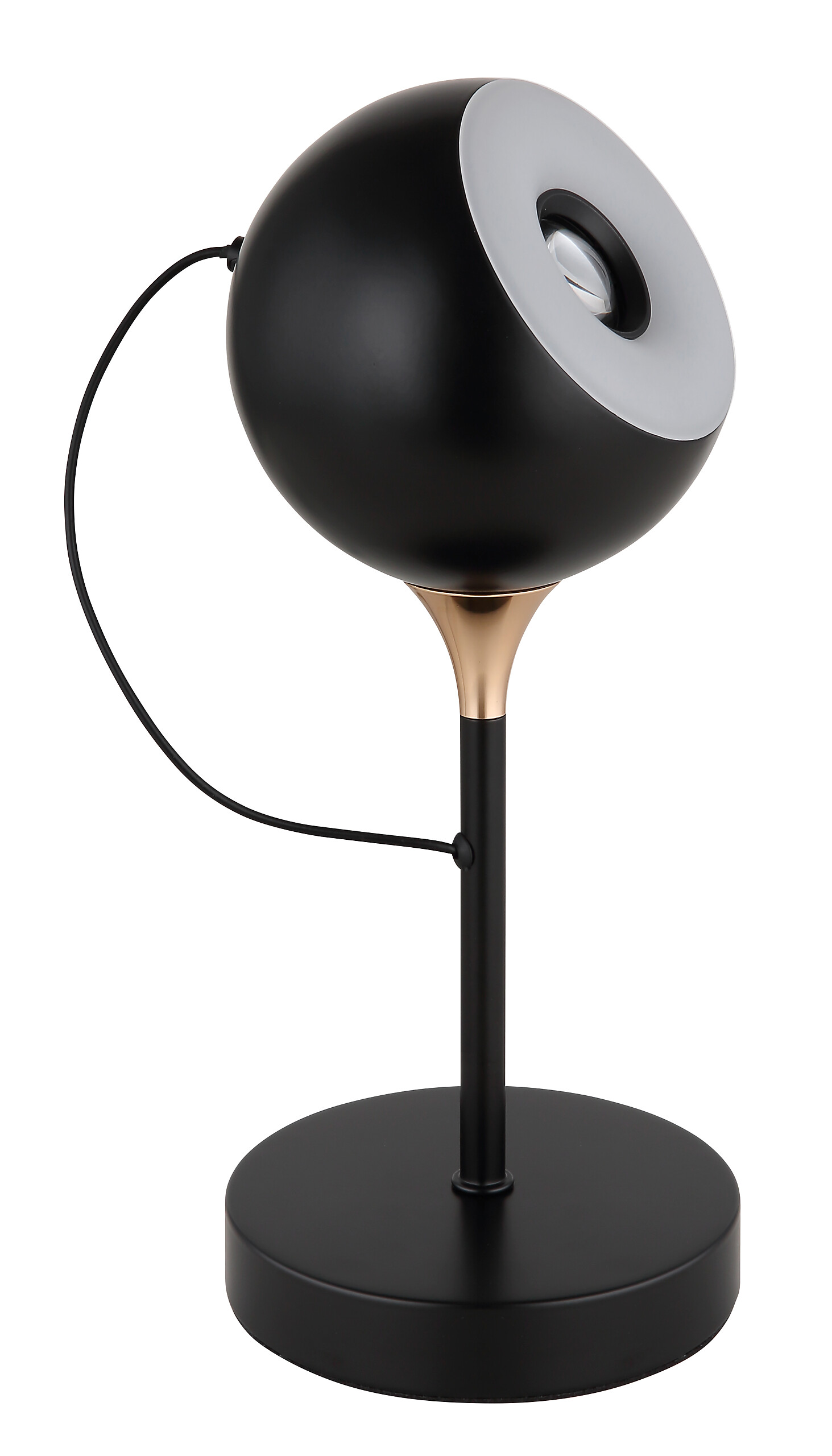 GLOBO Tischleuchte mattschwarz gold Metall H/D: ca. 28,5x13 cm 1 Brennstellen