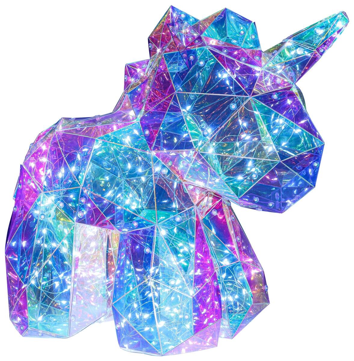 Nolo LED-Dekoleuchte Einhorn transparent Kunststoff B/H/L: ca. 23x36x38 cm