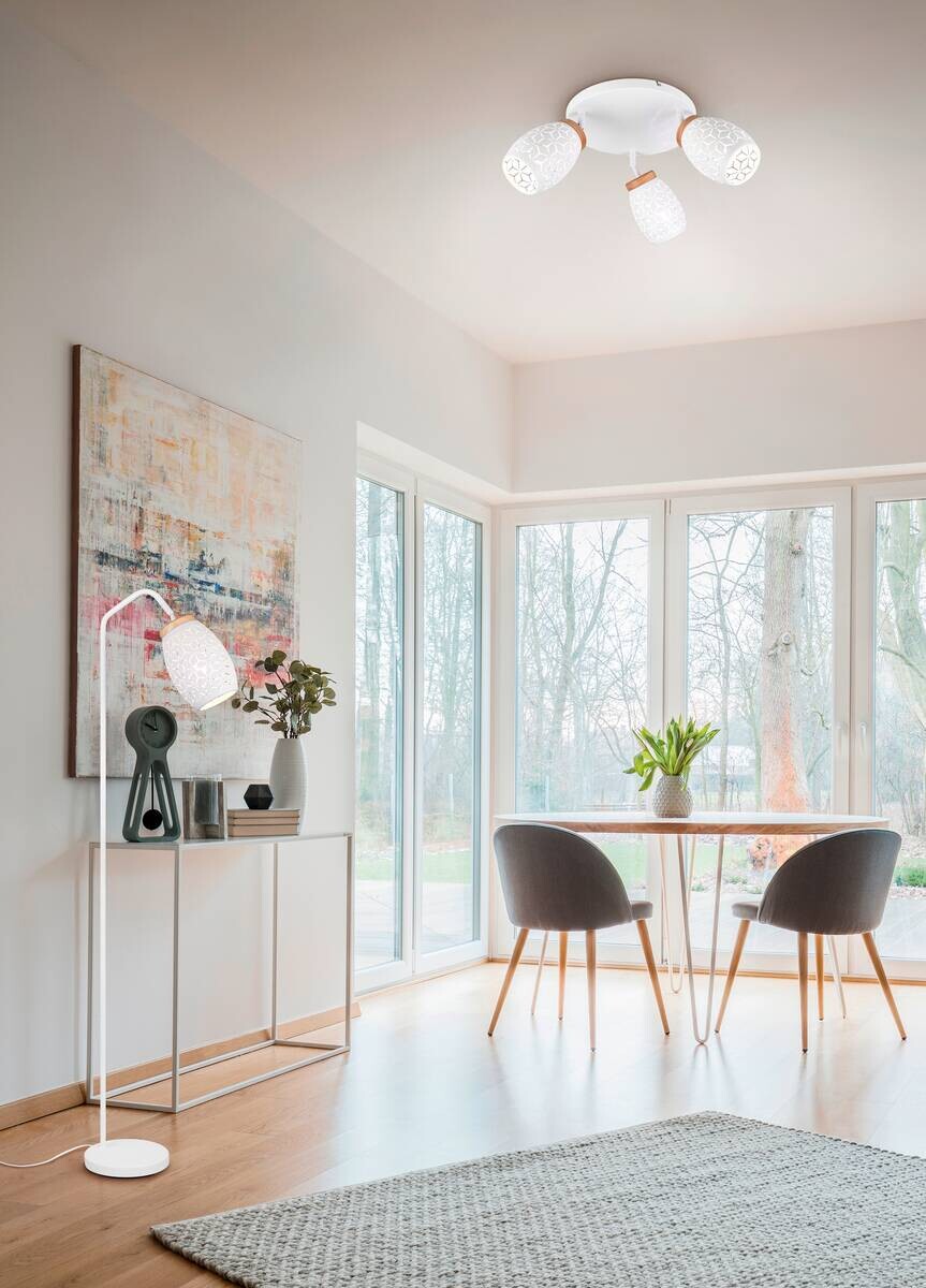 Reality Leuchten Spots Bidar weiß Metall D: ca. 27 cm E14 3 Brennstellen