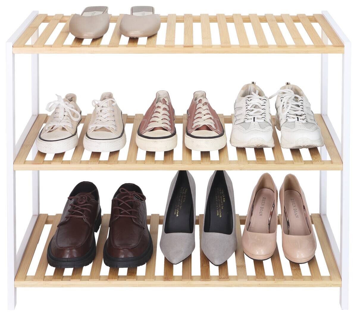 POCOline Schuhregal weiß Bambus B/H/L: ca. 30x59x70 cm POCOline Schuhregal weiß Bambus B/H/L: ca. 30x59x70 cm