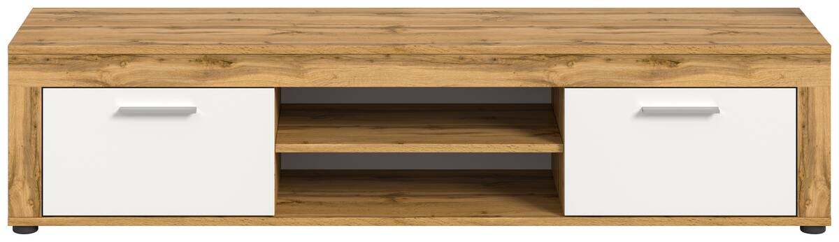 Lowboard Jam Eiche Wotan Nachbildung weiß B/H/T: ca. 160x37x40 cm